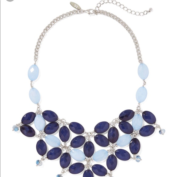 ❗️last one❗️ bold blue Latice statement necklace - Picture 2 of 4